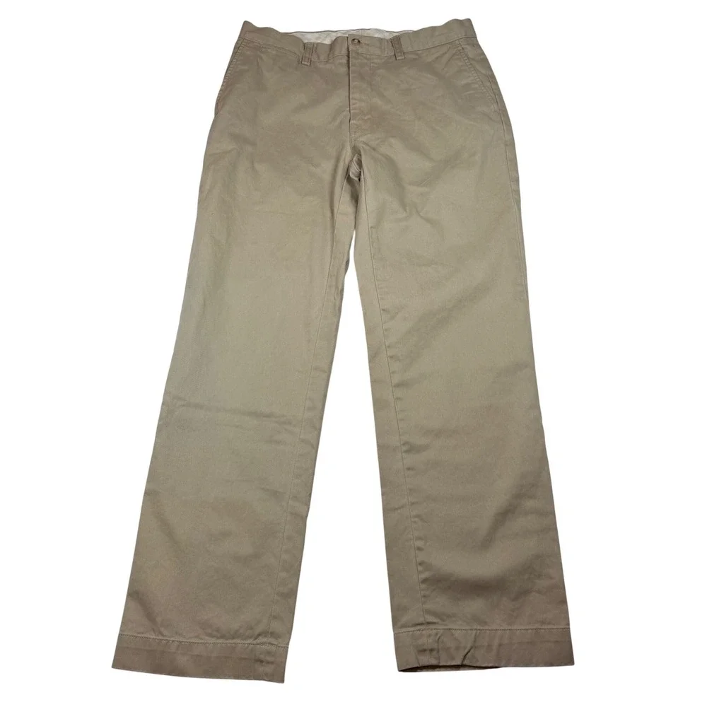 Polo Ralph Lauren Classic Fit Chino Pants Mens 33x30 Tan Khaki Cotton Twill